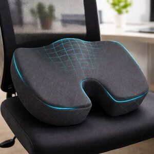 Memory Foam Seat Cushion Ergonomic Pillow Office Chair Support